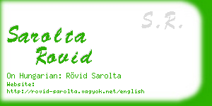 sarolta rovid business card